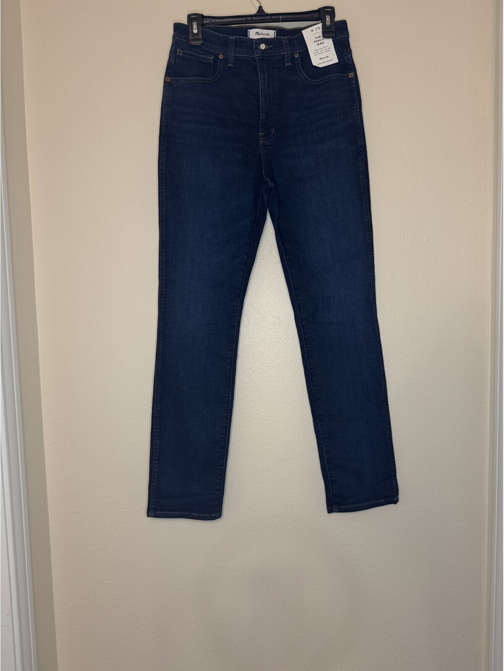 Madewell The Pencil Jean W29 Women Dark Blue High Rise Pencil Jeans